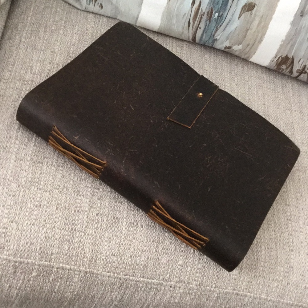 New SugarBoo Chocolate Oiled Leather Journal